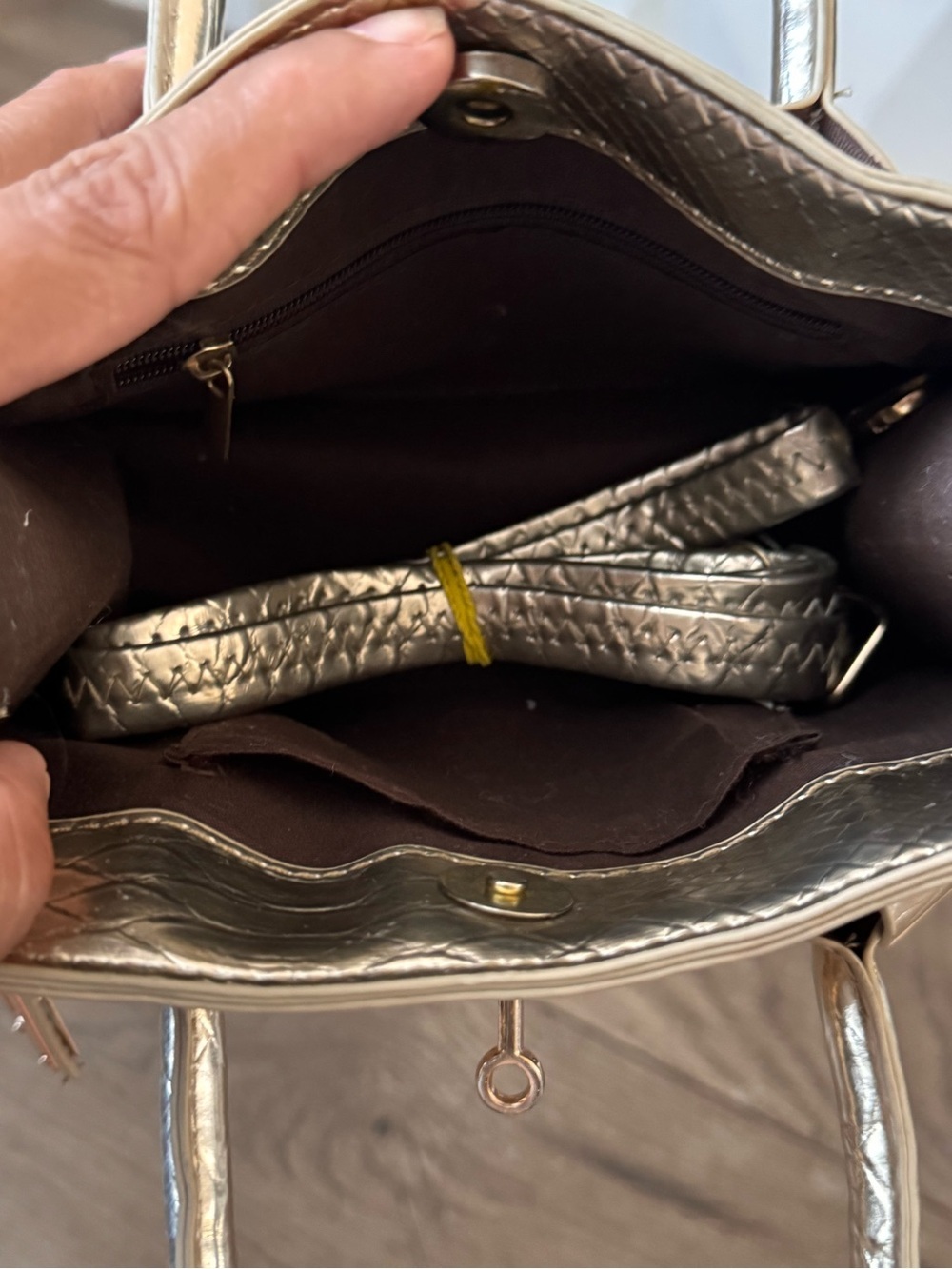 Metallic Gold mini Handbag. - Picture 11 of 11